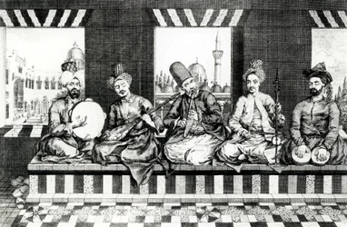 Eine Gruppe orientalischer Musiker